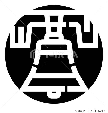 Liberty bell icon symbolizing american independence and freedom Liberty bell icon symbolizing american independence and freedom 140116213