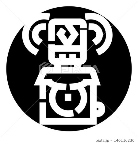 Abstract tribal mask symbol for electronic music Abstract tribal mask symbol for electronic music 140116230