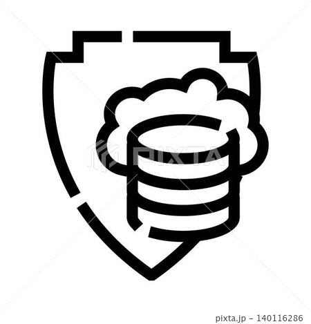 Shield protecting cloud database, data security concept Shield protecting cloud database, data security concept 140116286