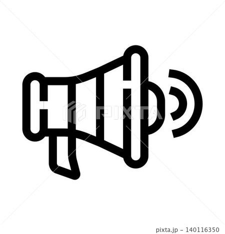 Megaphone icon broadcasting announcement marketing communication concept Megaphone icon broadcasting announcement marketing communication concept 140116350