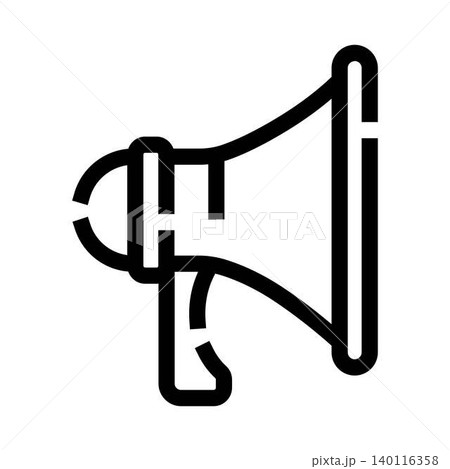 Megaphone icon for marketing communication and announcement 140116358
