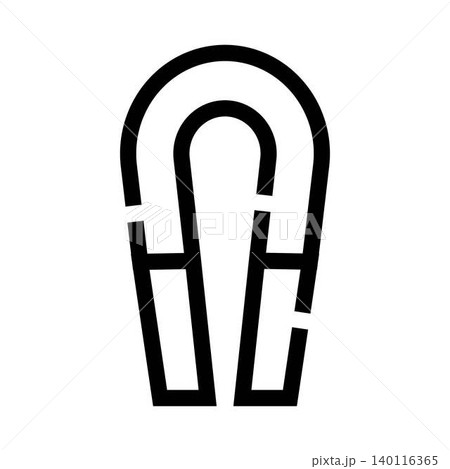 Horseshoe magnet creating magnetic field and attraction force 140116365