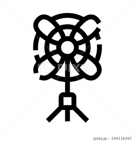 Cooling breeze ventilation icon presenting appliance concept Cooling breeze ventilation icon presenting appliance concept 140116397