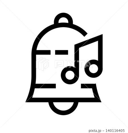 Bell icon signaling notification reminder and ringtone Bell icon signaling notification reminder and ringtone 140116405