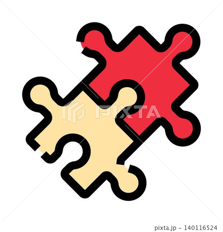 Connecting puzzle pieces finding successful solution concept 140116524