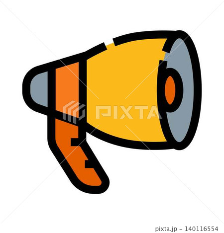 Megaphone icon broadcasting important announcement and attention Megaphone icon broadcasting important announcement and attention 140116554