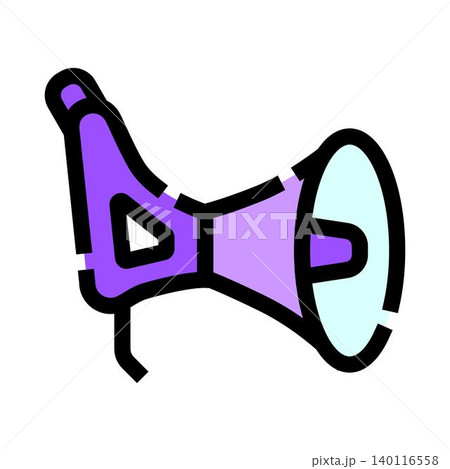 Megaphone amplifying voice for public announcement and communication Megaphone amplifying voice for public announcement and communication 140116558