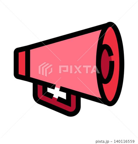 Megaphone icon broadcasting important message and announcement Megaphone icon broadcasting important message and announcement 140116559
