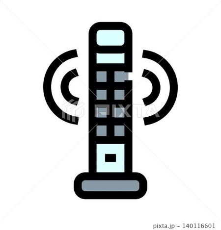 Wireless communication signal broadcasting from a tower antenna 140116601