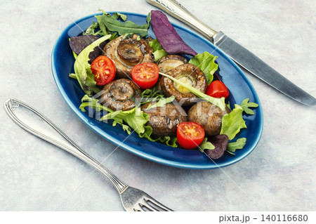 Fresh Salad with Sauteed Mushrooms 140116680