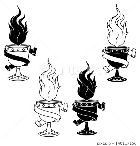 Ancient chalice lines with fire Ancient chalice lines with fire 140117156