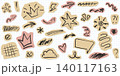 Hand drawn doodle stickers 140117163