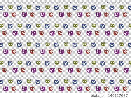 手描き│猫のとぼけ顔│動物柄│パステルシームレスパターン〔PNG〕 手描き│猫のとぼけ顔│動物柄│パステルシームレスパターン〔PNG〕 140117687