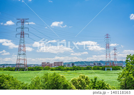 淀川河川敷風景 大阪府高槻市 淀川河川敷風景 大阪府高槻市 140118163