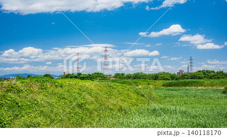 淀川河川敷風景 大阪府高槻市 淀川河川敷風景 大阪府高槻市 140118170