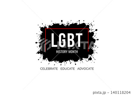 Grunge Style LGBT History Month Awareness Badge 140118204