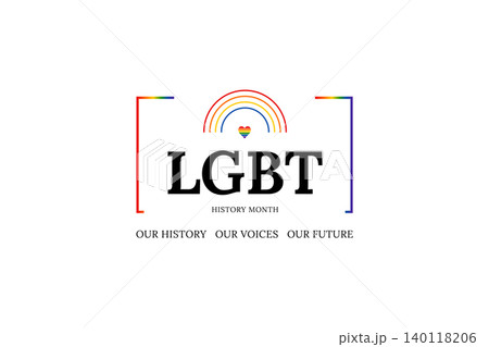 Minimal Rainbow LGBT History Month Modern Logo Minimal Rainbow LGBT History Month Modern Logo 140118206