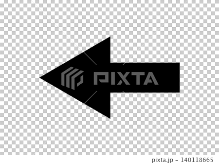 矢印 左向き 黒 左折 標識 左向き矢印アイコン ベクターイラスト 矢印 左向き 黒 左折 標識 左向き矢印アイコン ベクターイラスト 140118665