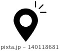 位置情報アイコン　ピン　地図　マップ　発見　ベクターイラスト 140118681