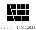 地図アイコン　シンプル　マップ　道路　位置情報　ベクターイラスト 140118682