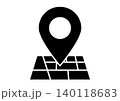 位置情報アイコン　ピン　地図　マップ　目的地　ベクターイラスト 140118683