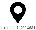 位置情報アイコン　ピン　地図　マップ　目的地　ベクターイラスト 140118684