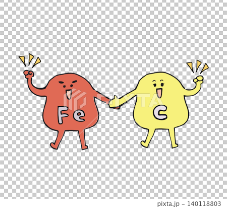 Characters that work together to provide the benefits of iron and vitamin C. Characters that work together to provide the benefits of iron and vitamin C. 140118803