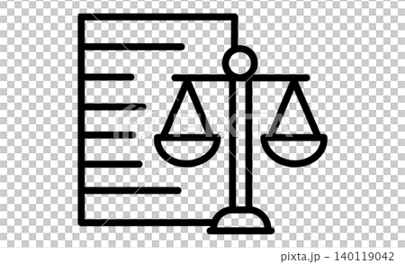 律師事務所專用象形圖:易於理解的單色圖標,包括天秤和法律紙。 律師事務所專用象形圖:易於理解的單色圖標,包括天秤和法律紙。 140119042