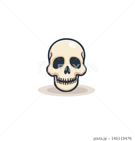 Stylized skull illustration against a plain background, perfect for spooky themed designs, vector graphics, and halloween related projects. This simple and eye-catching design offers a visually Stylized skull illustration against a plain background, perfect for spooky themed designs, vector graphics, and halloween related projects. This simple and eye-catching design offers a visually 140119476