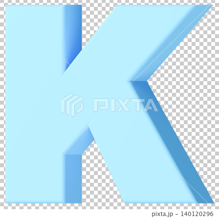 3D材質_字母_K_淺藍色 3D材質_字母_K_淺藍色 140120296