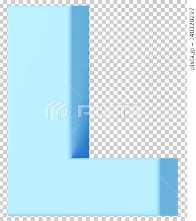3D Material_Alphabet_L_Light Blue 3D Material_Alphabet_L_Light Blue 140120297
