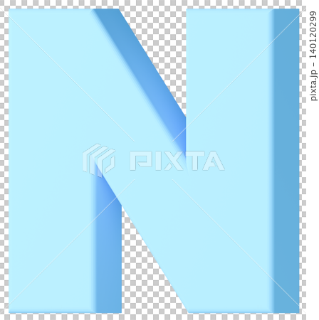 3D Material_Alphabet_N_Light Blue 3D Material_Alphabet_N_Light Blue 140120299