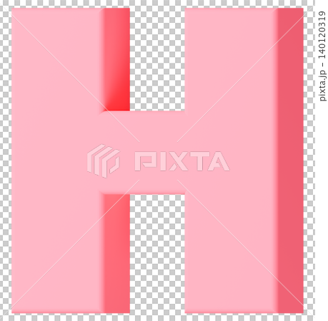 3D材質_字母_H_粉紅色 3D材質_字母_H_粉紅色 140120319