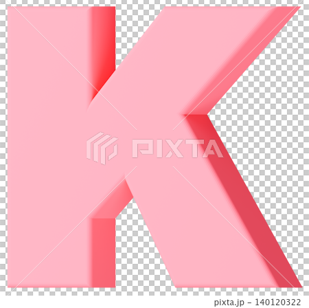 3D Material_Alphabet_K_Pink 3D Material_Alphabet_K_Pink 140120322