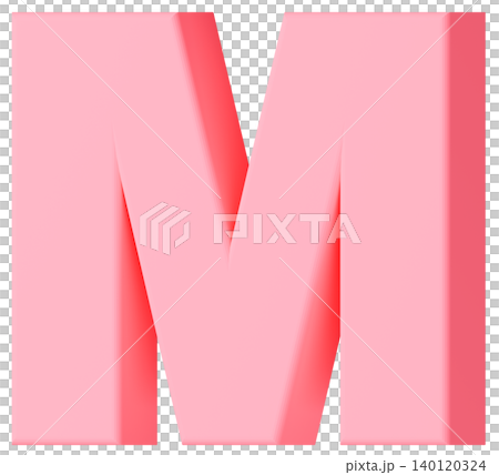 3D材質_字母_M_粉紅色 3D材質_字母_M_粉紅色 140120324