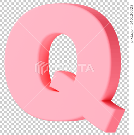 3D材質_字母_Q_粉紅色 3D材質_字母_Q_粉紅色 140120328