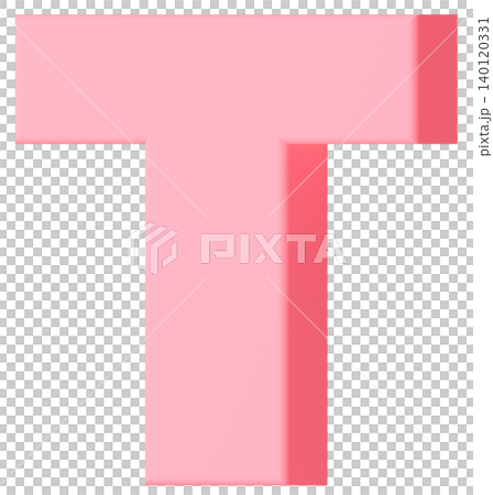 3D Material_Alphabet_T_Pink 140120331