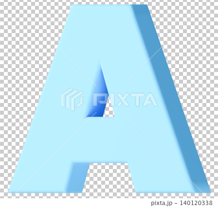 3D材質_字母A_淺藍色 3D材質_字母A_淺藍色 140120338