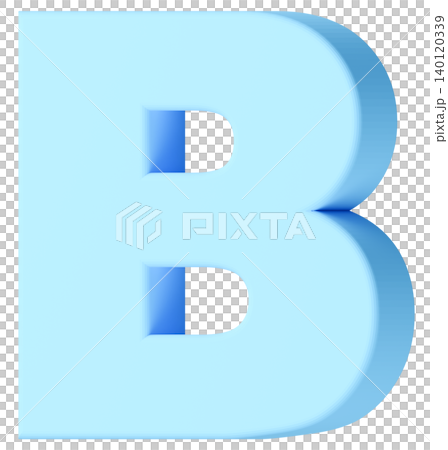 3D材質_字母_B_淺藍色 3D材質_字母_B_淺藍色 140120339
