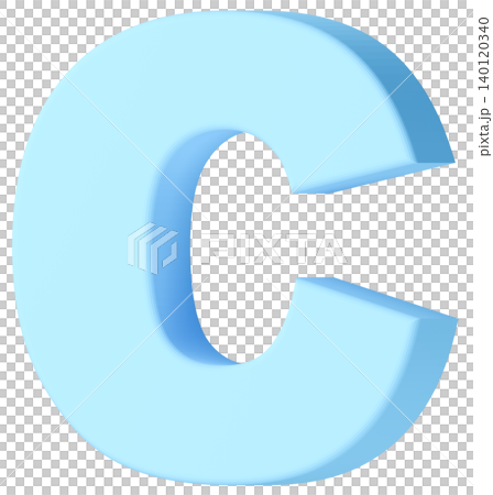 3D Material_Alphabet_C_Light Blue 3D Material_Alphabet_C_Light Blue 140120340