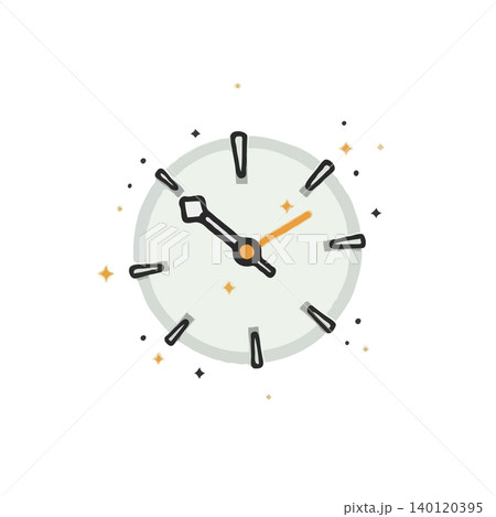 A charming and minimalist illustration showcasing a clock, ideal for symbolizing time management, punctuality, and scheduling. Its clean design and soft color palette make it versatile for various A charming and minimalist illustration showcasing a clock, ideal for symbolizing time management, punctuality, and scheduling. Its clean design and soft color palette make it versatile for various 140120395