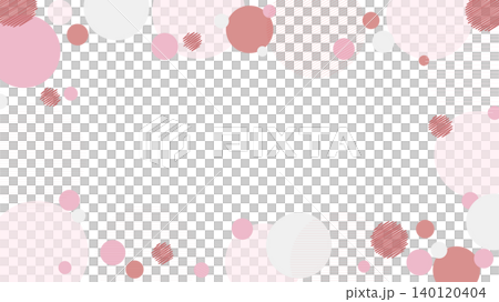 円形オブジェクトが並ぶ背景イラスト　ピンク系 140120404
