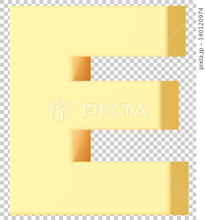 3D材質_字母_E_黃色 3D材質_字母_E_黃色 140120974