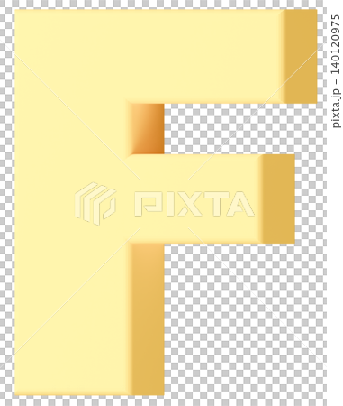 3D材質_字母_F_黃色 3D材質_字母_F_黃色 140120975