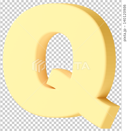 3D Material_Alphabet_Q_Yellow 3D Material_Alphabet_Q_Yellow 140120986