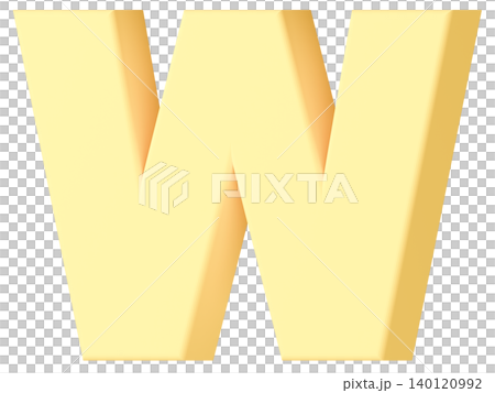 3D Material_Alphabet_W_Yellow 3D Material_Alphabet_W_Yellow 140120992