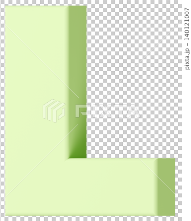 3D Material_Alphabet_L_Light Green 3D Material_Alphabet_L_Light Green 140121007