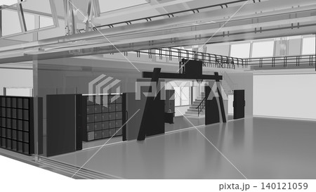 透明なガラスやアクリル素材で作られた体育館の未来的な建築コンセプト 透明なガラスやアクリル素材で作られた体育館の未来的な建築コンセプト 140121059