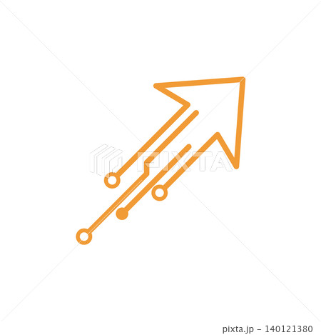 circuit board arrow growth icon circuit board arrow growth icon 140121380