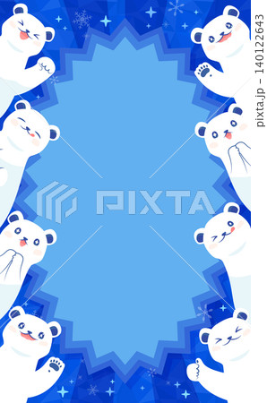 たくさんのシロクマのひんやりフレーム 140122643